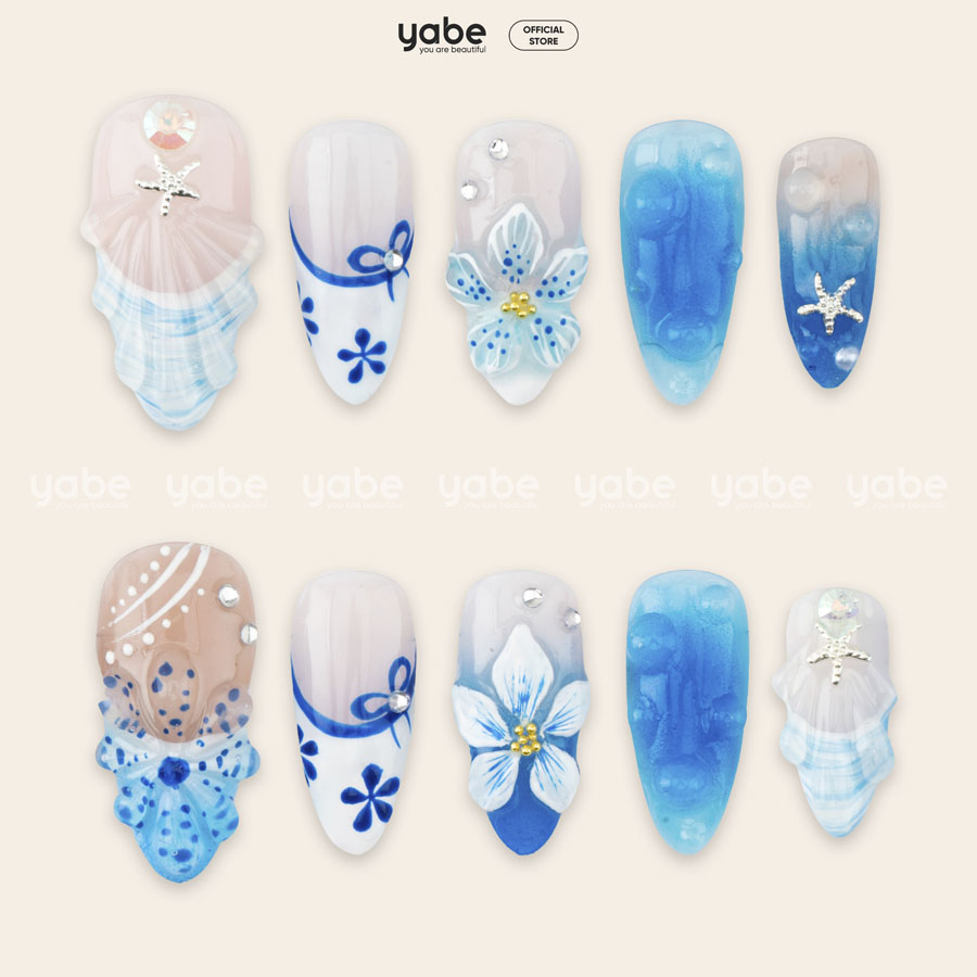 Press on nails luxury mixcolor 3d 1427