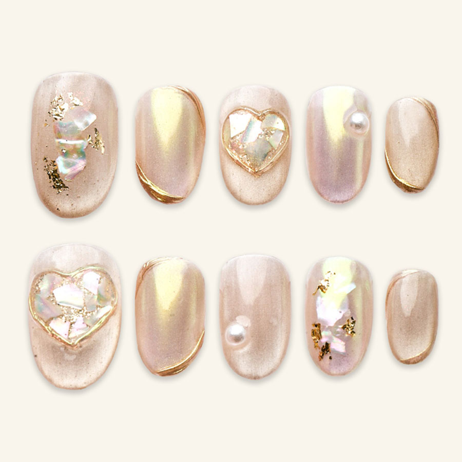 Press on nails lovely cream 1535