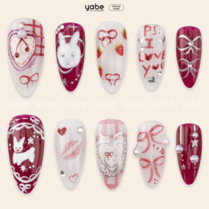 Press on Nails Beauty Red 1547