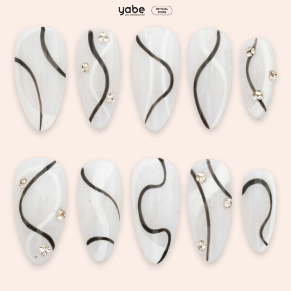 Press on nails beauty white 1567