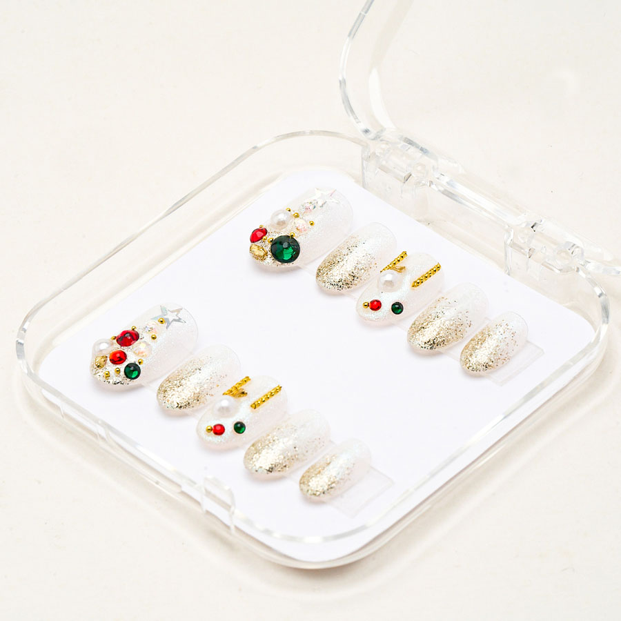 Press on nails lovely white 1580