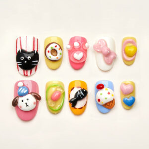 Press On Nails Lovely Mixcolor 1614