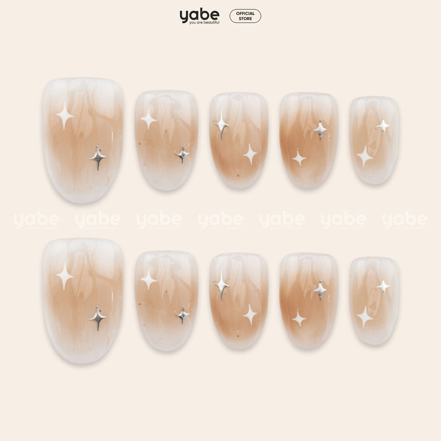 Press on nails lovely cream 1615