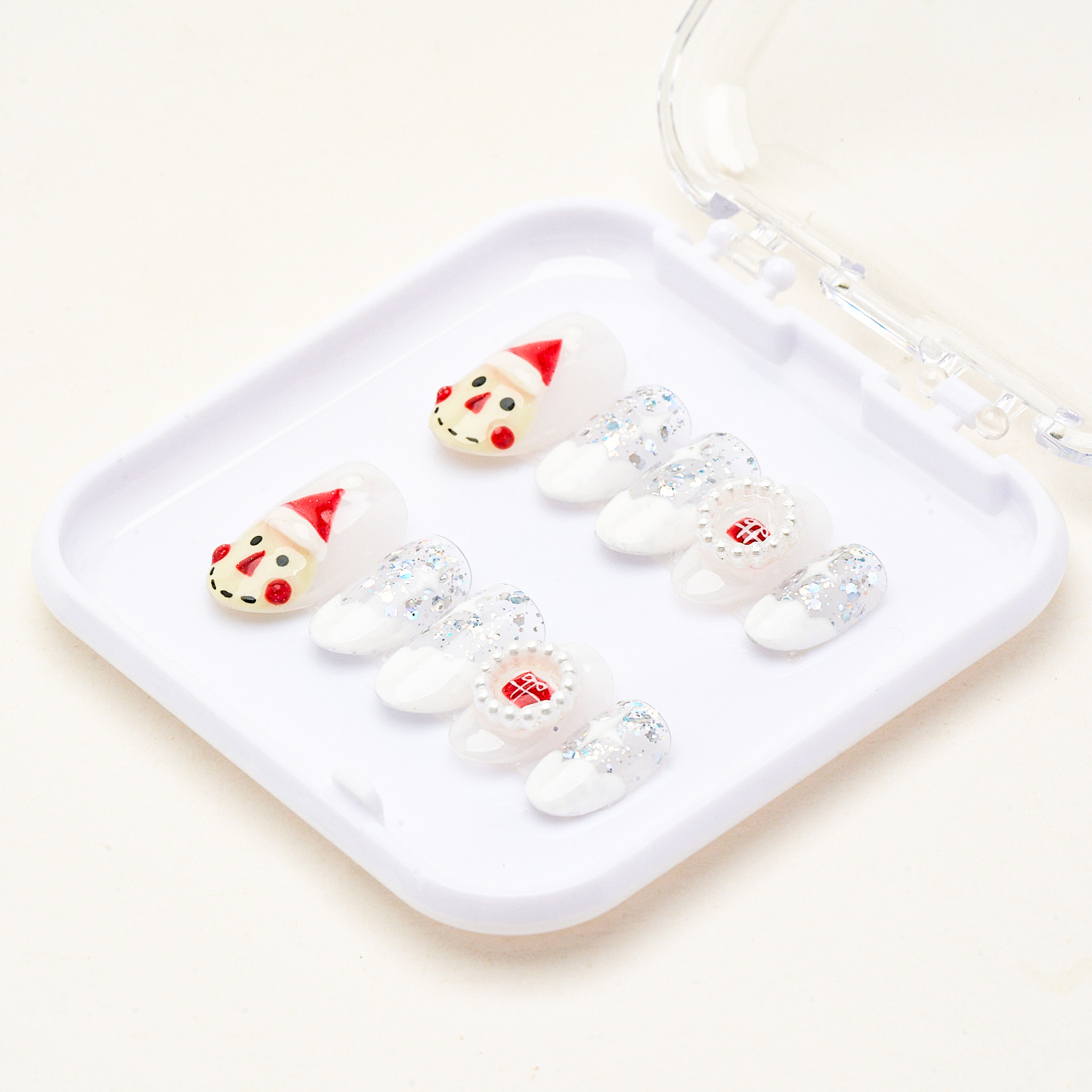 Press on nails lovely white 1621