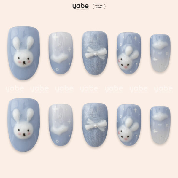 Press on nails lovely blue 1629