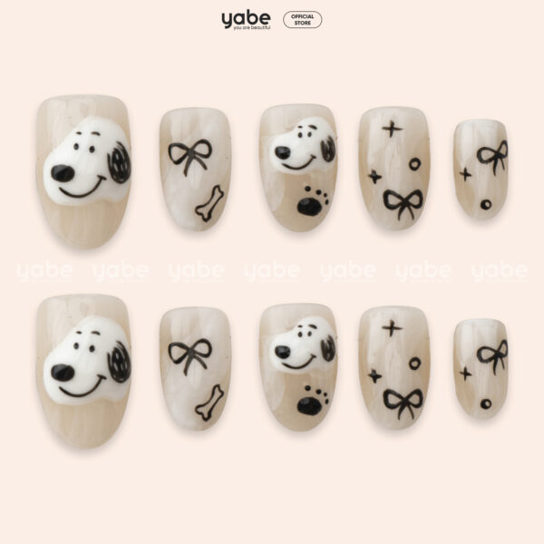 Press on nails lovely cream 1633