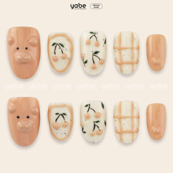 Press on nails lovely cream 1635