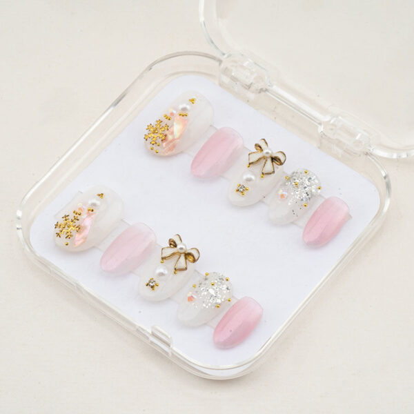 Press on nails lovely pink 1640 - image 2