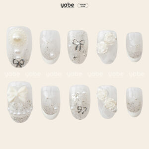 Press On Nails Lovely White 1641