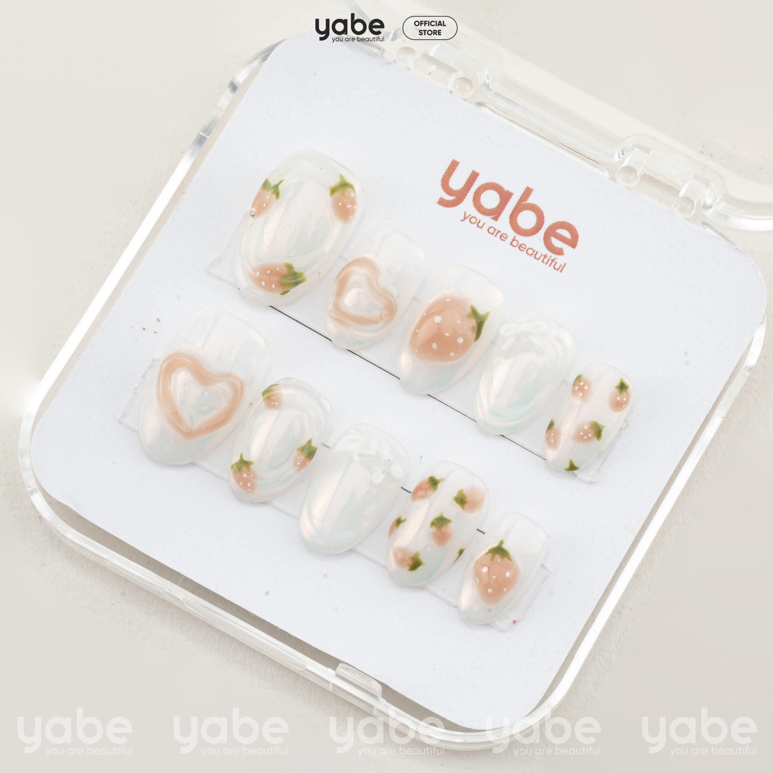 Press on nails lovely white 1642