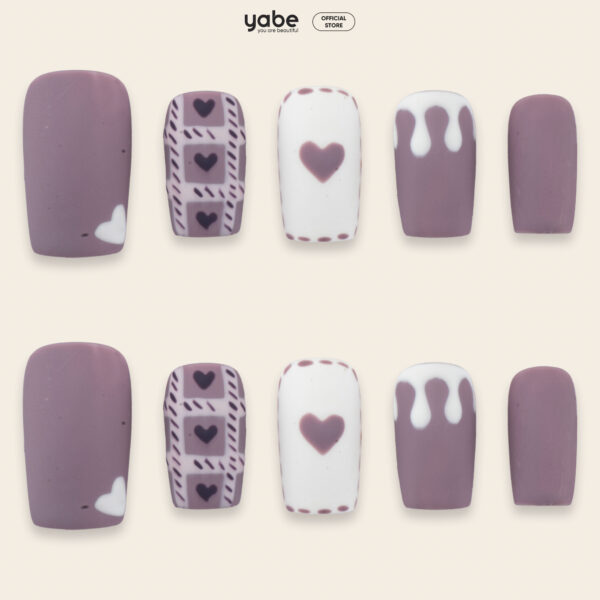 Press on nails lovely purple 1644