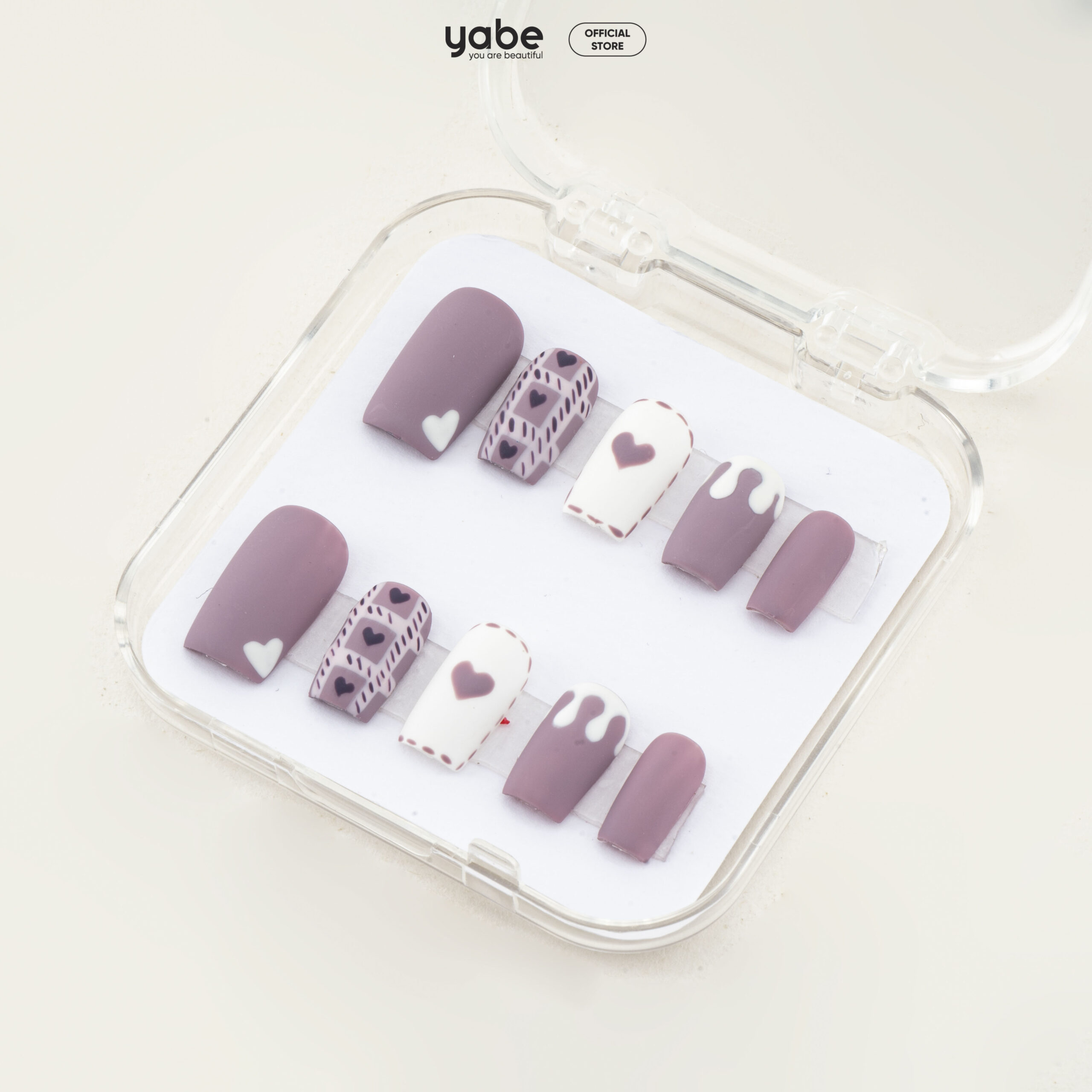 Press on nails lovely purple 1644