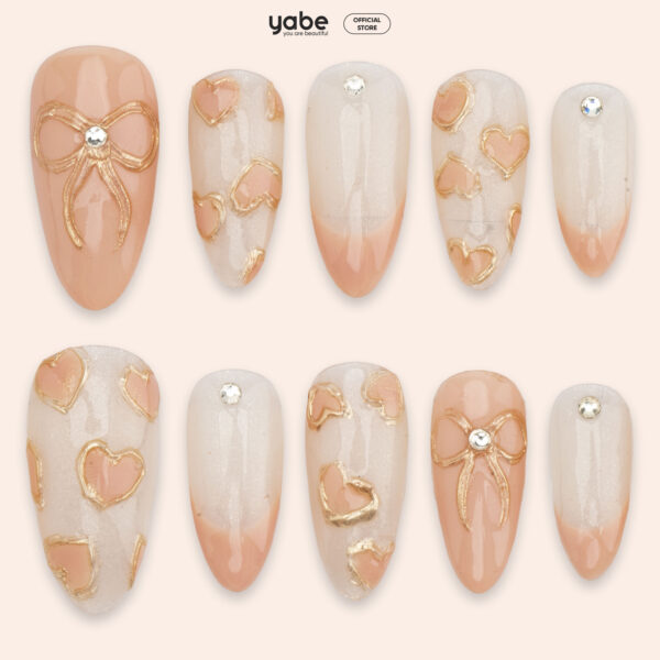 Press on nails beauty cream 1652