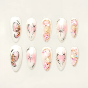 Press On Nails Beauty White 1655