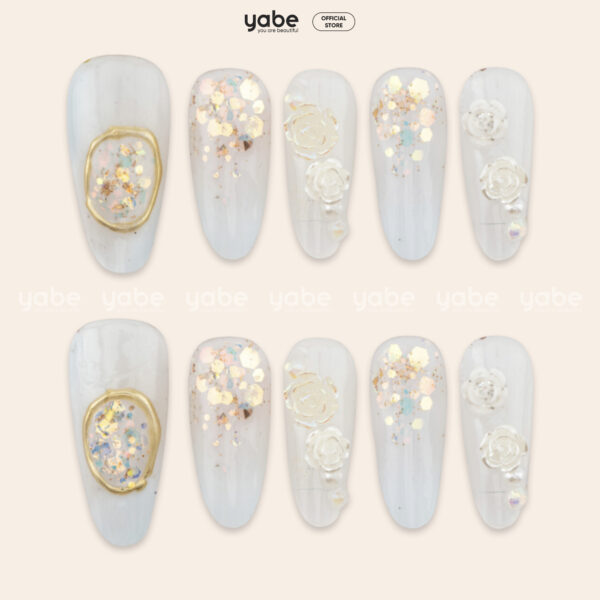 Press on nails beauty white 1656