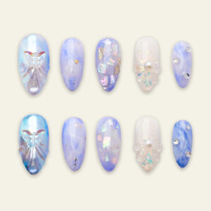 Press On Nails Beauty Blue 1661