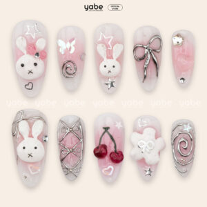 Press On Nails Shinny Pink 1663
