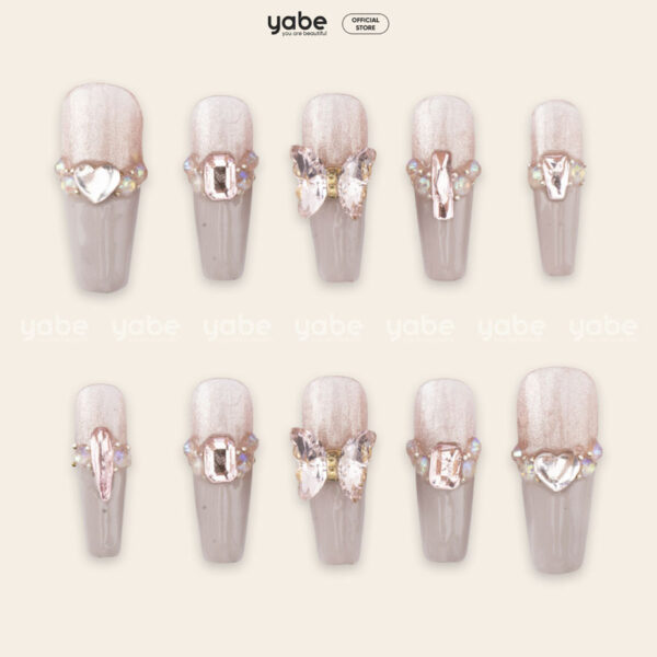 Press on nails shinny purple 1669