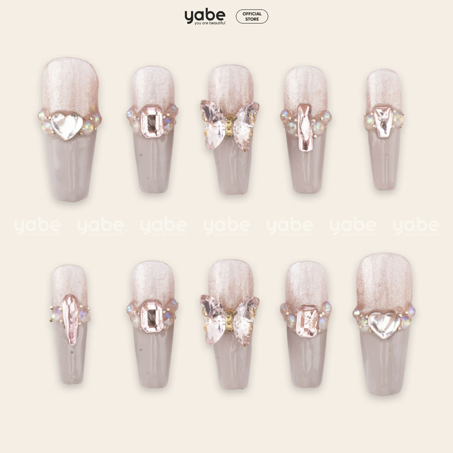 Press on nails shinny purple 1669
