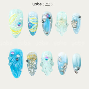 Press On Nails Luxury Blue 1676