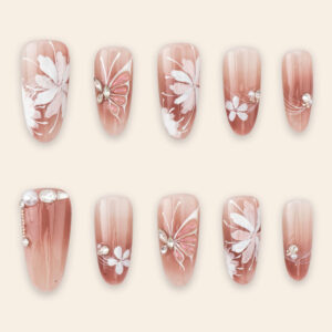 Press On Nails Luxury Cream 1678