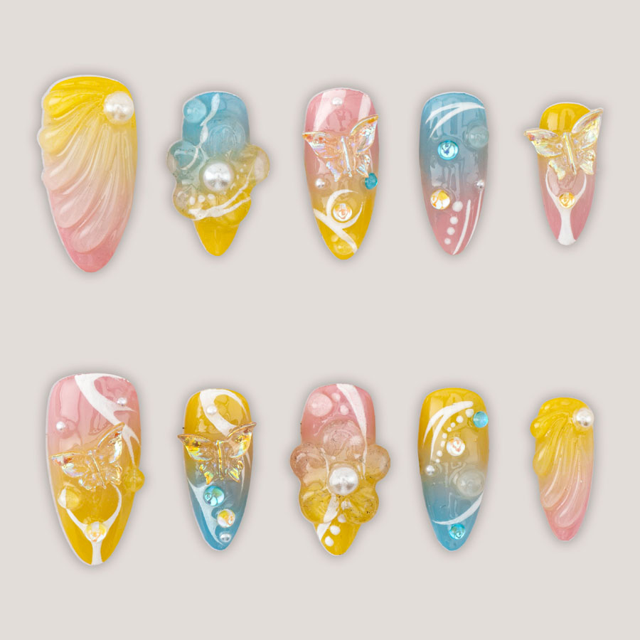 Press on nails luxury mixcolor 1681
