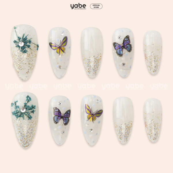 Press on nails beauty white 1683