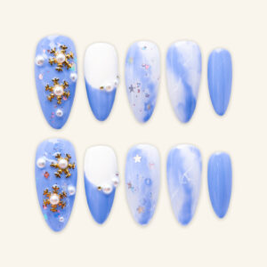 Press On Nails Beauty Blue 1686