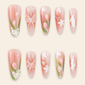 Press On Nails Luxury Pink 1688
