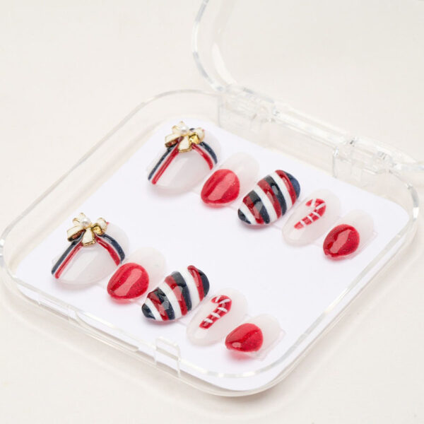 Press on nails lovely red noel 1692 - image 2