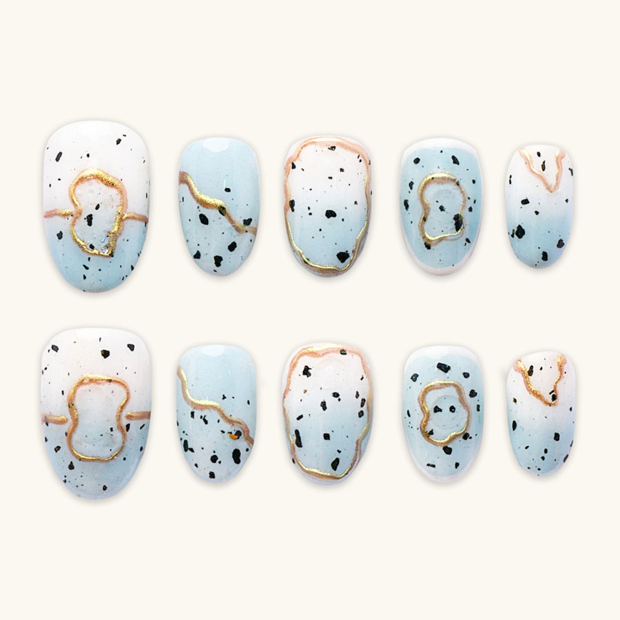 Press on nails lovely blue 1698