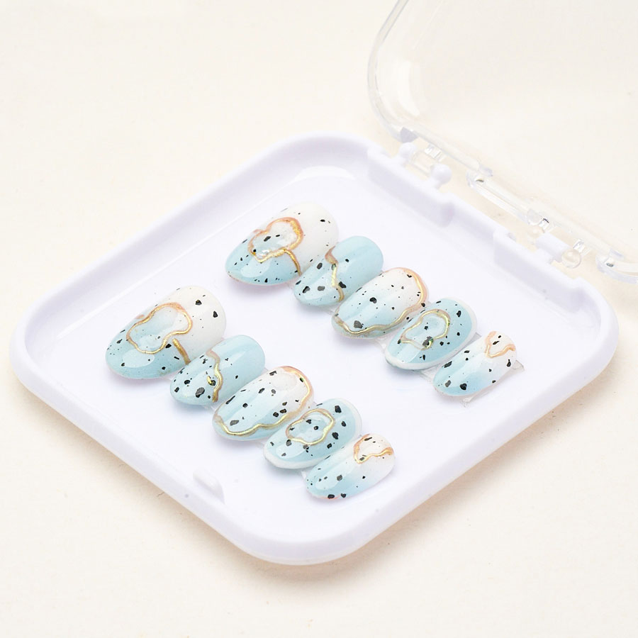 Press on nails lovely blue 1698