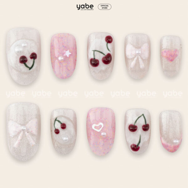 Press on nails lovely white 1709