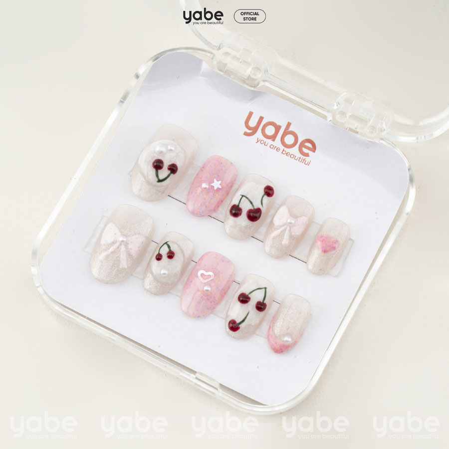 Press on nails lovely white 1709