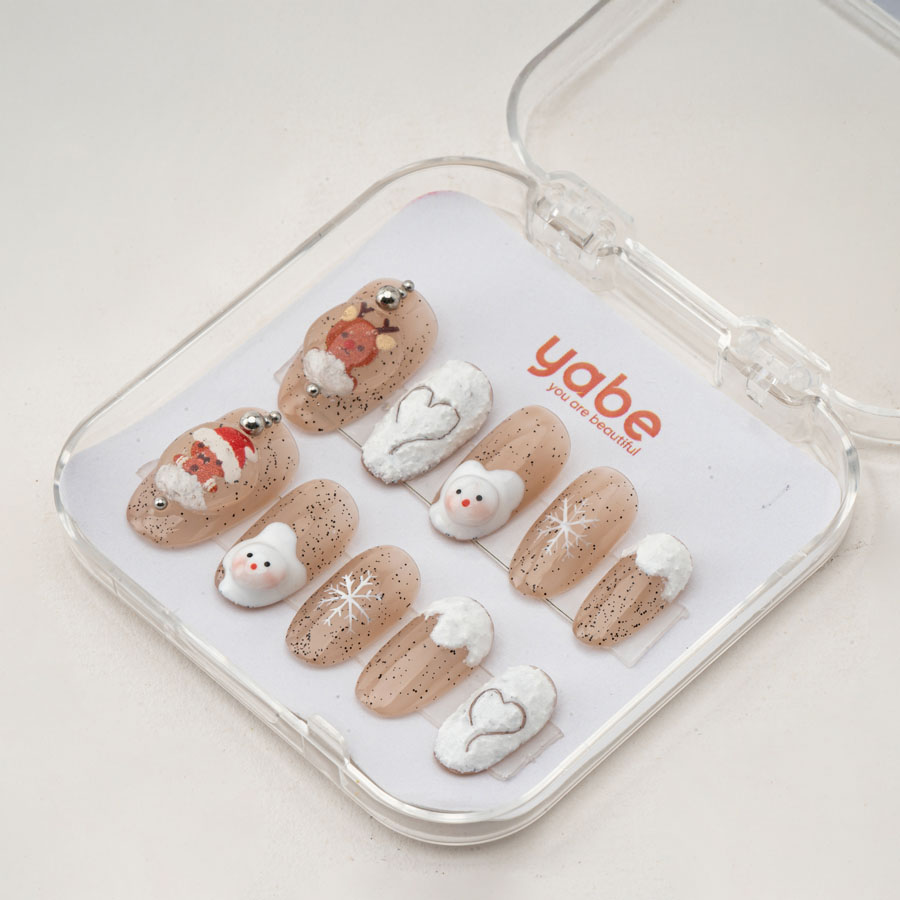 Press on nails lovely brown noel 1711