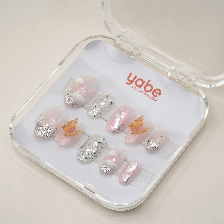 Press on nails lovely pink 1713