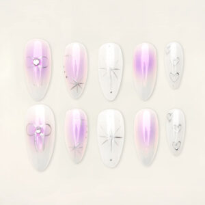 Press On Nails Beauty Purple 1719
