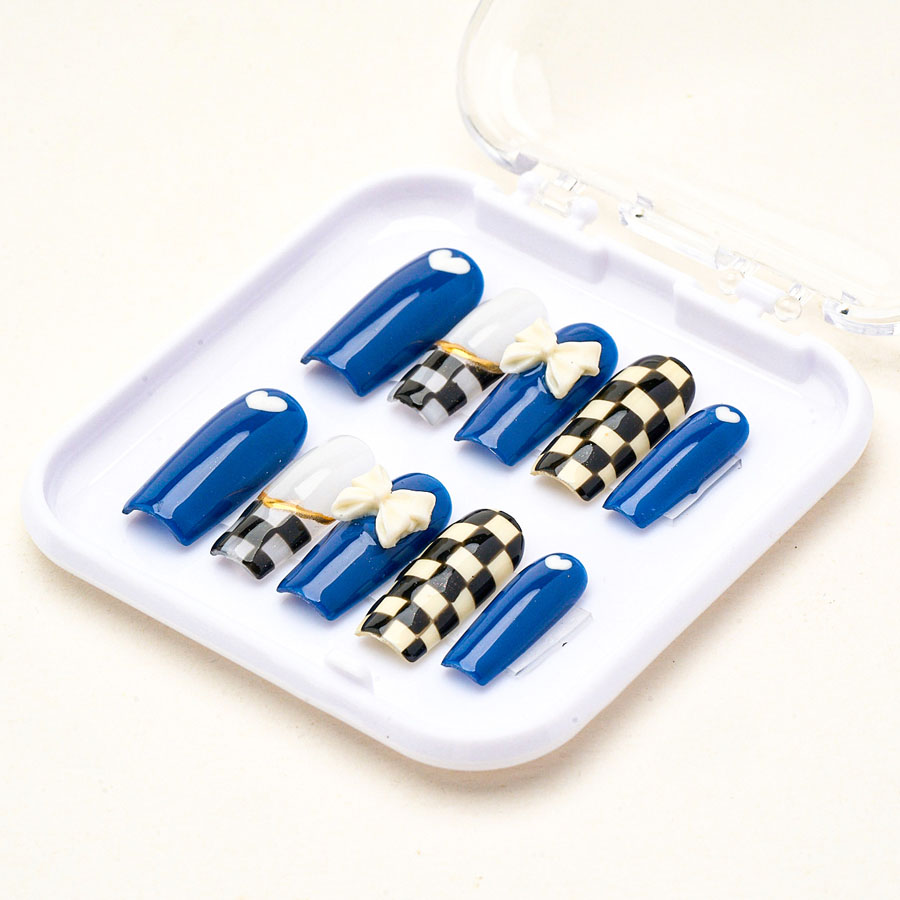 Press on nails beauty blue 1722