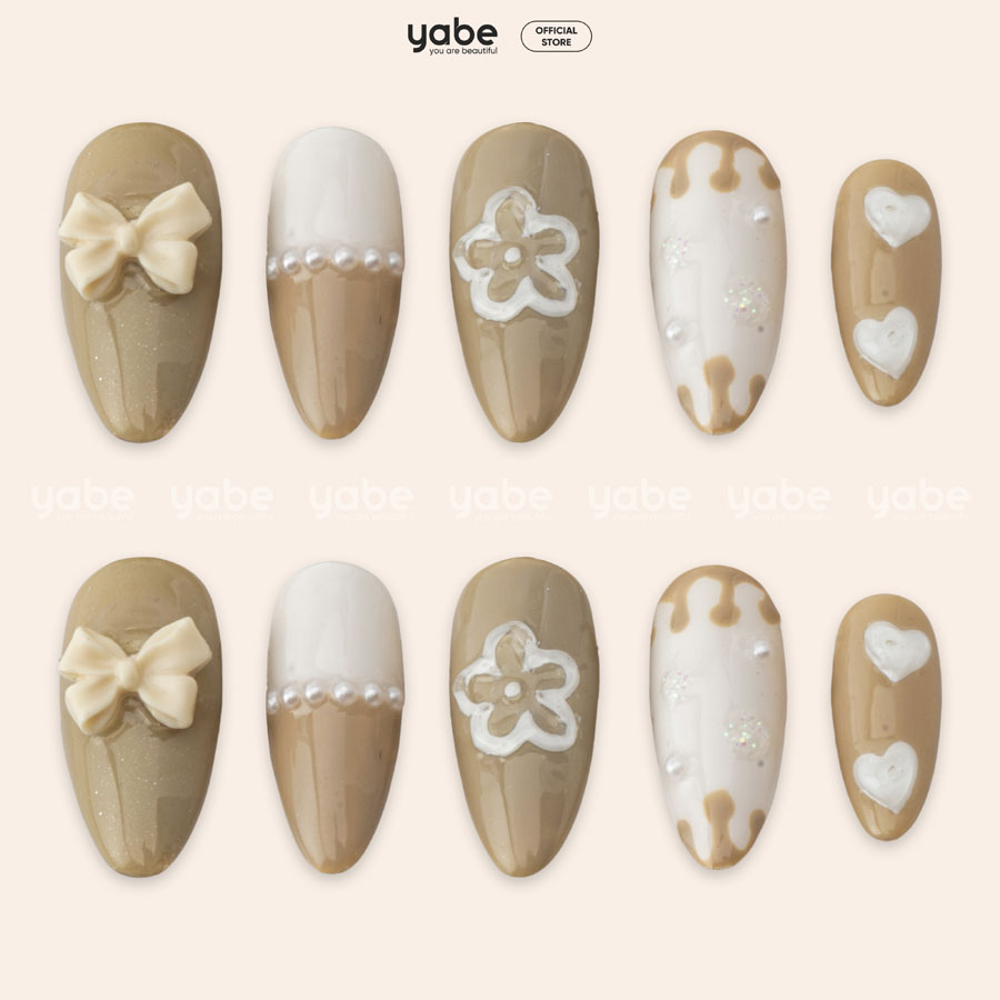 Press on nails beauty brown 1726