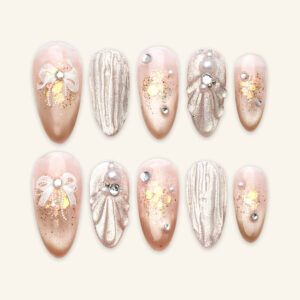 Press On Nails Beauty Cream 1727