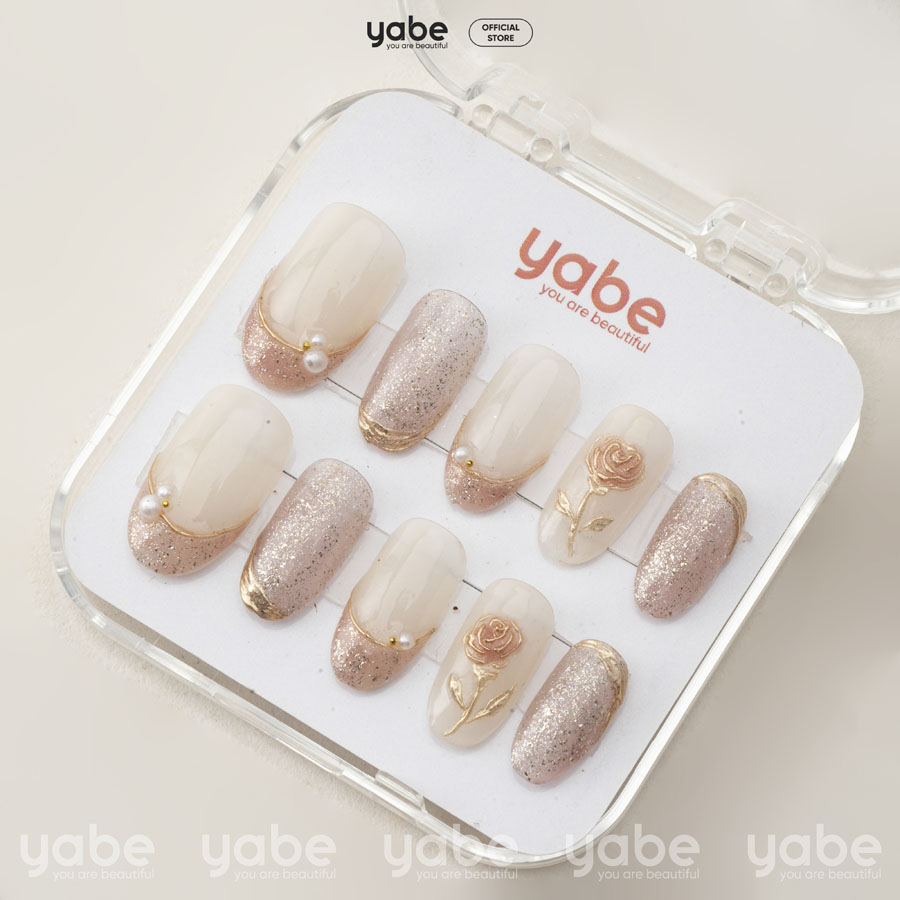 Press on nails beauty cream 1728