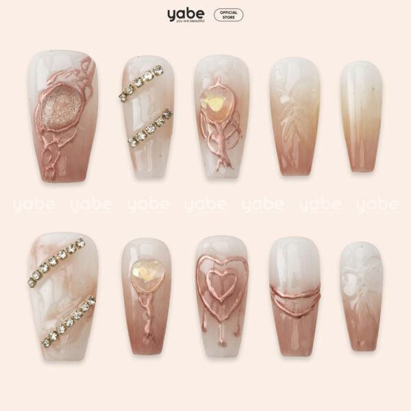 Press on nails beauty cream 1733