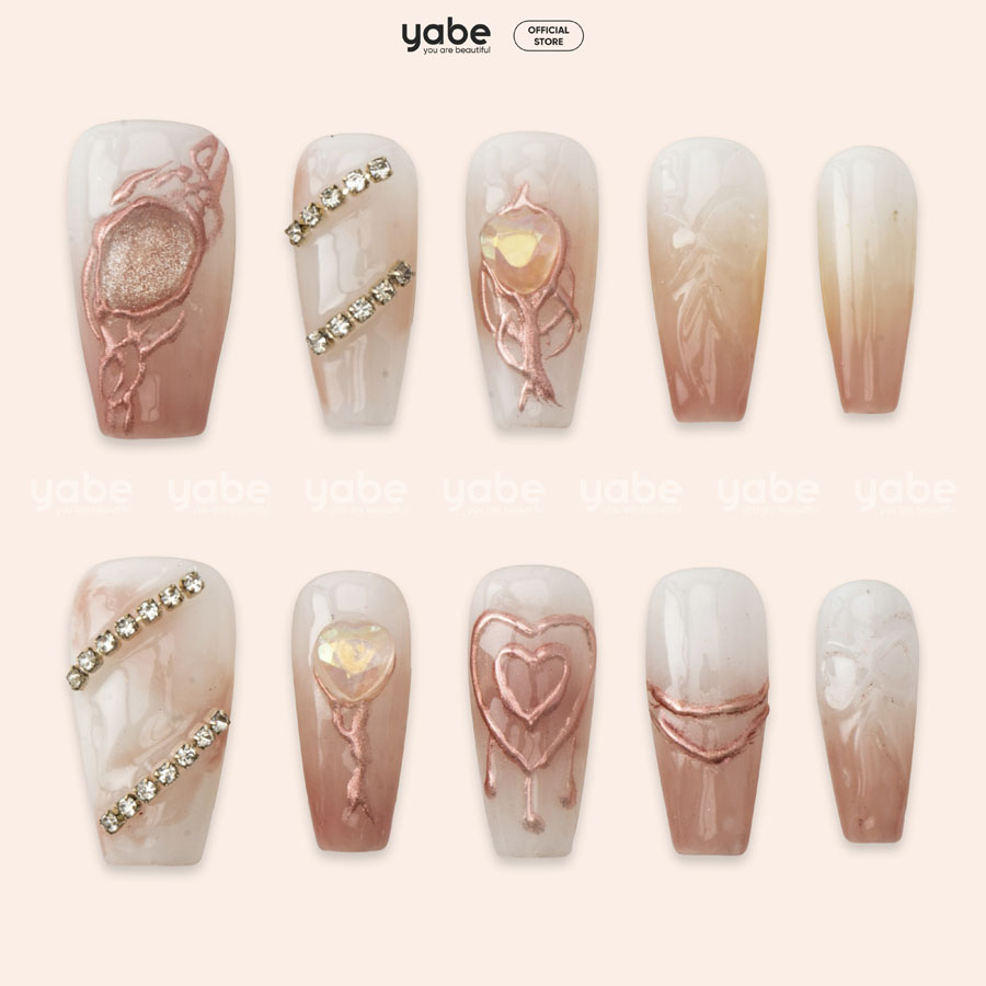 Press on nails beauty cream 1733