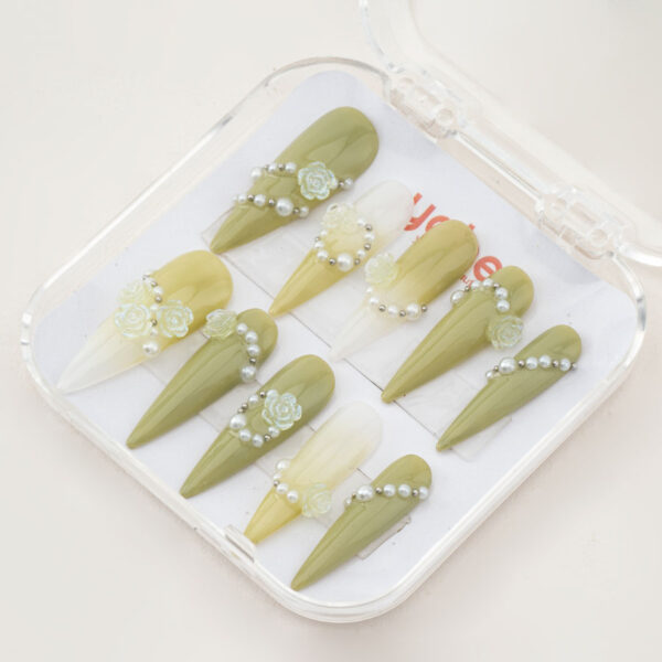 Press on nails luxury green 1736 - image 2