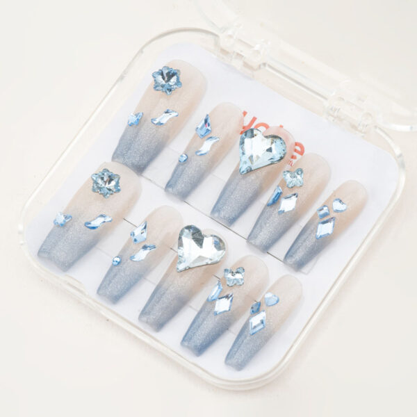 Press on nails luxury blue 1737 - image 2