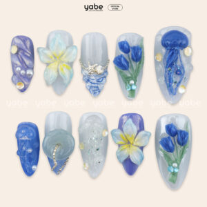 Press On Nails Luxury Blue 1738