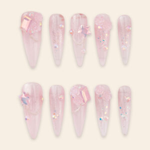 Press On Nails Luxury Pink 1742