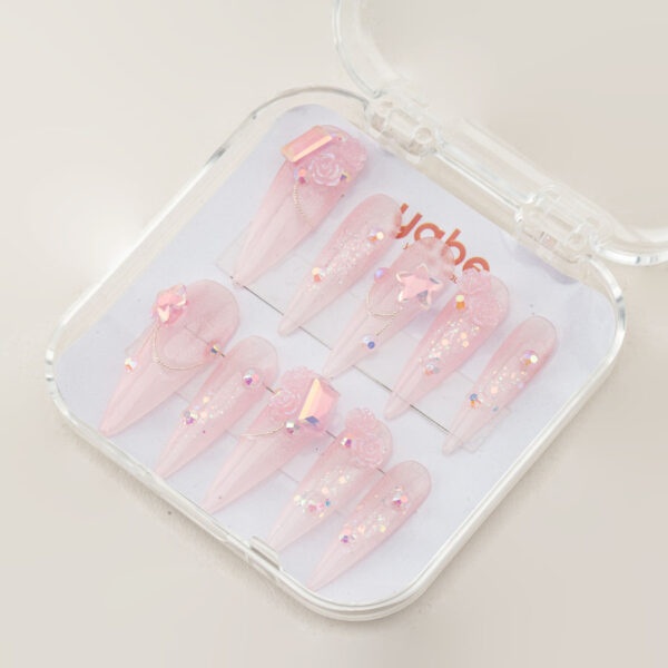 Press on nails luxury pink 1742 - image 2