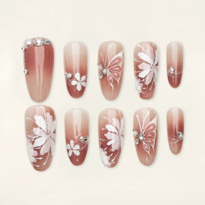 Press On Nails Luxury Brown 1747