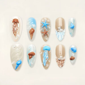 Press On Nails Luxury Brown 1748